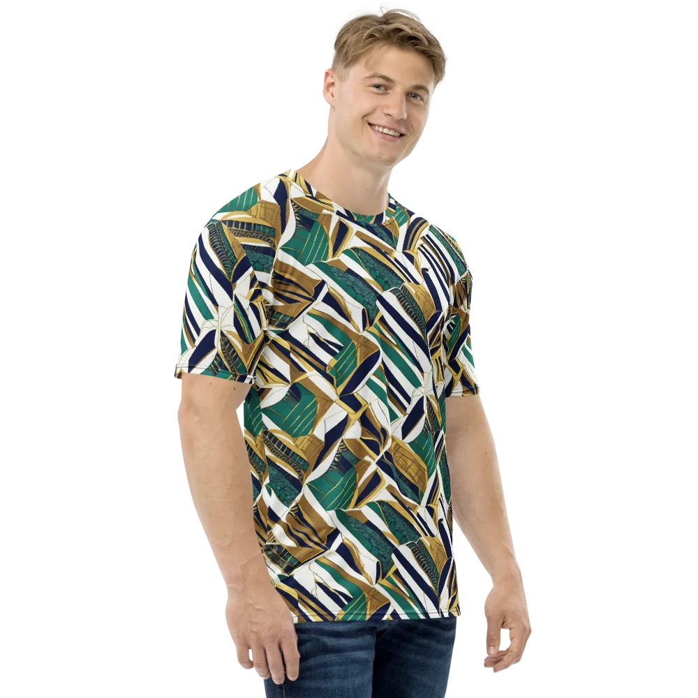 Gilded Tropic on Men's Crew Neck T-Shirt — Right