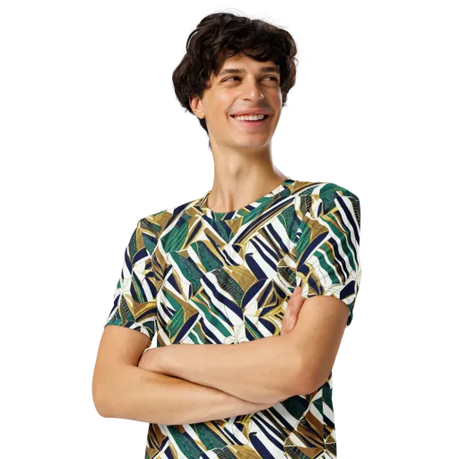 Gilded Tropic on a Men's Crew Neck T-Shirt