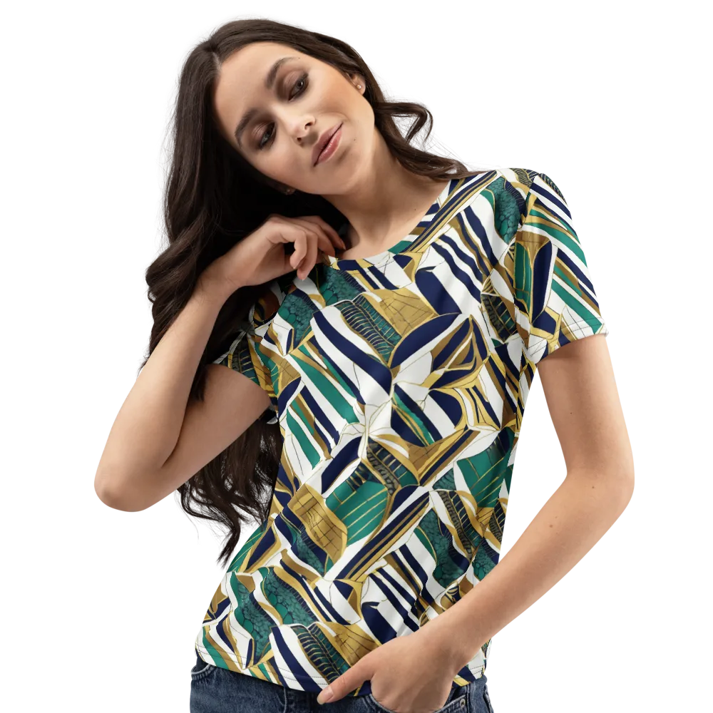 Gilded Tropic on Women's Crew Neck T-Shirt — Left Front