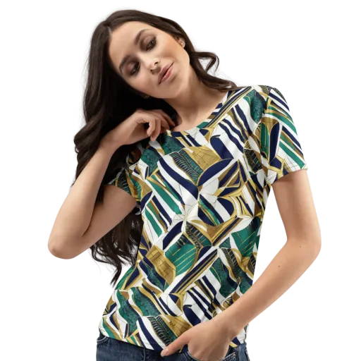 Gilded Tropic on a Women's Crew Neck T-Shirt