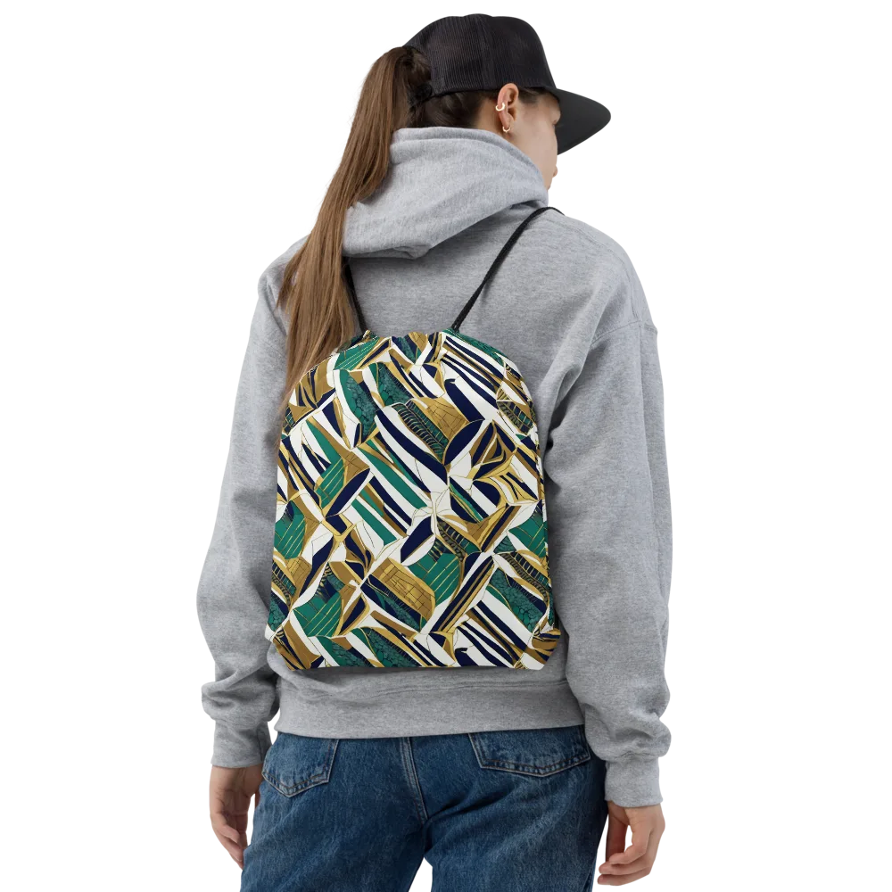 Gilded Tropic on Drawstring Bag — Front