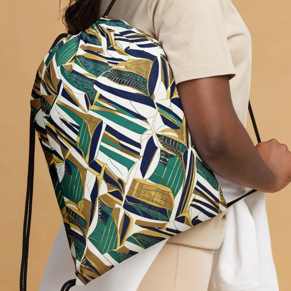 Gilded Tropic on Drawstring Bag — Front