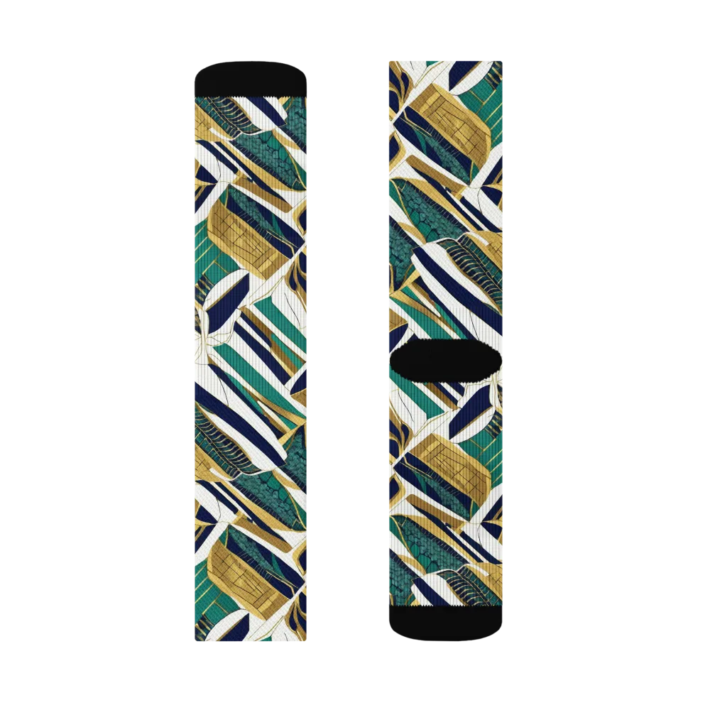 Gilded Tropic on Socks — Left Sock