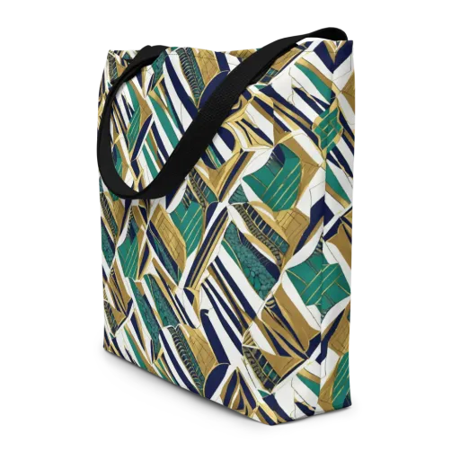 Gilded Tropic on a Large Tote Bag W/ Pocket
