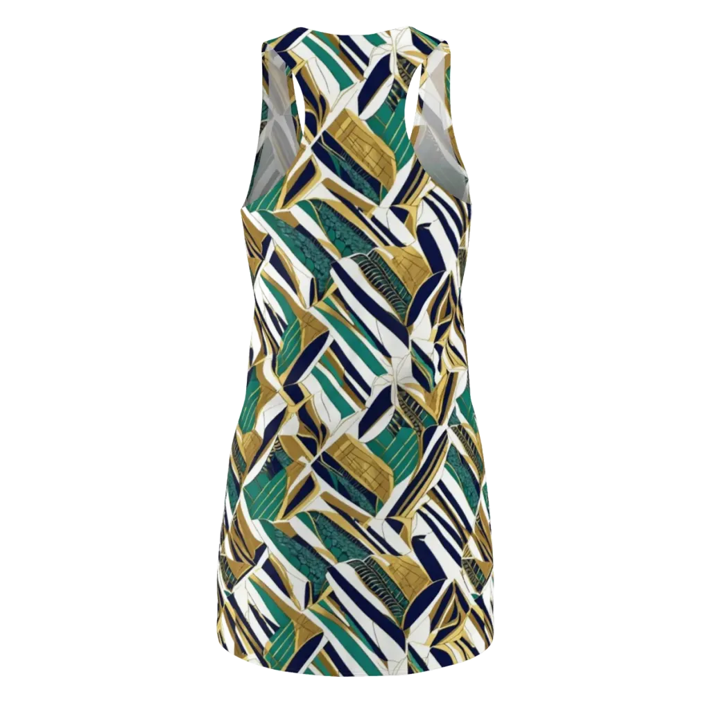 Gilded Tropic on Racerback Dress — Back