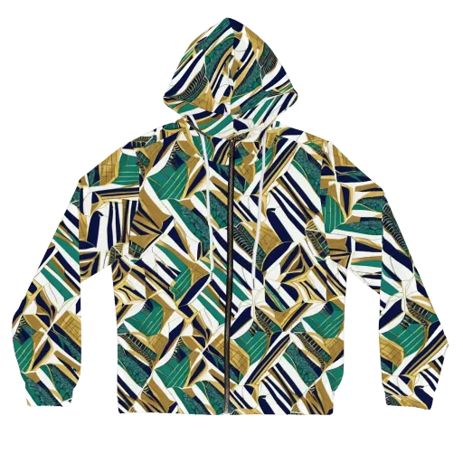 Gilded Tropic on a Women's Full-Zip Hoodie