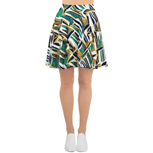 Gilded Tropic on a Skater Skirt