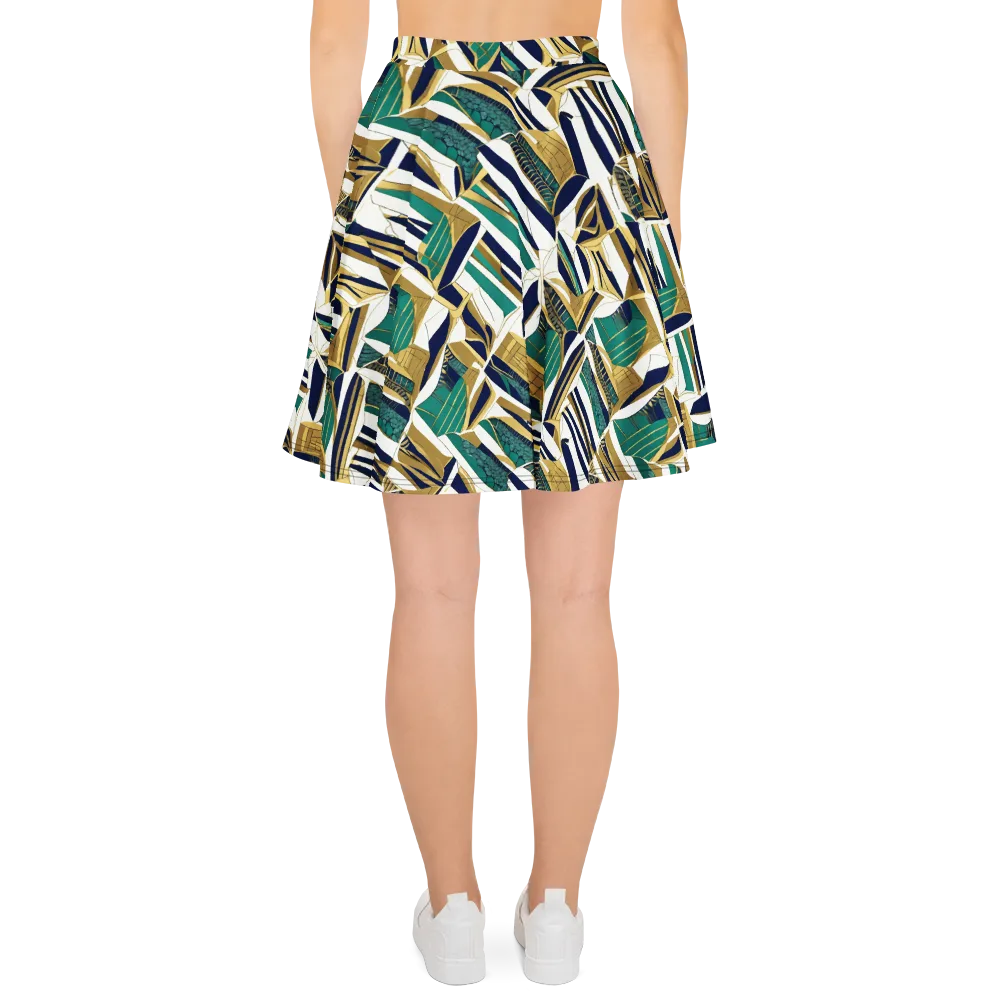 Gilded Tropic on Skater Skirt — Back