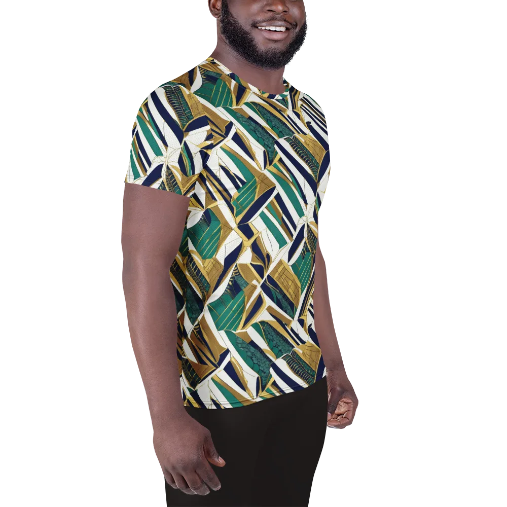 Gilded Tropic on Men's Athletic T-Shirt — Right