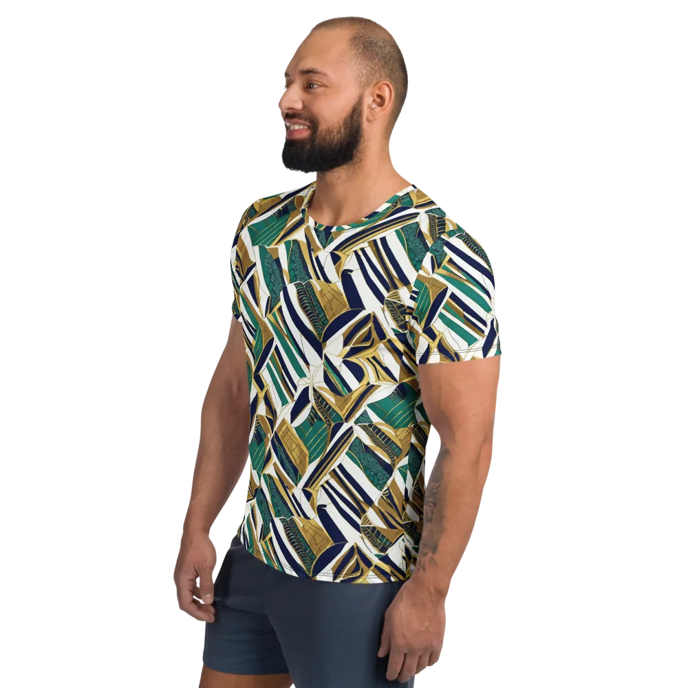 Gilded Tropic on Men's Athletic T-Shirt — Left