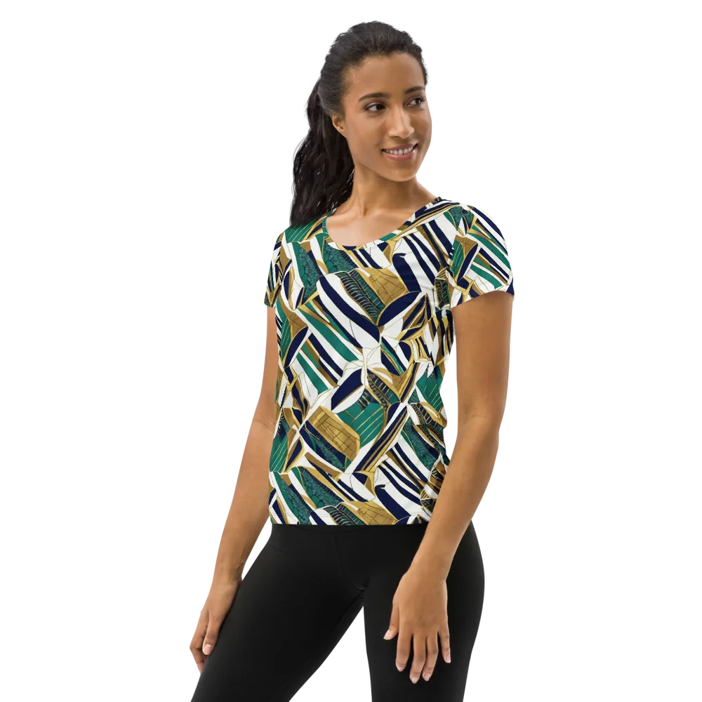Gilded Tropic on Women's Athletic T-Shirt — Left