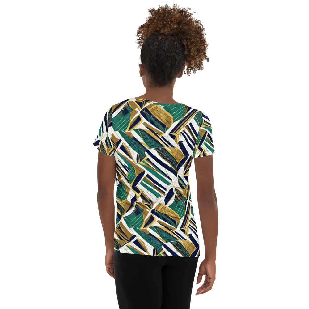 Gilded Tropic on Women's Athletic T-Shirt — Back