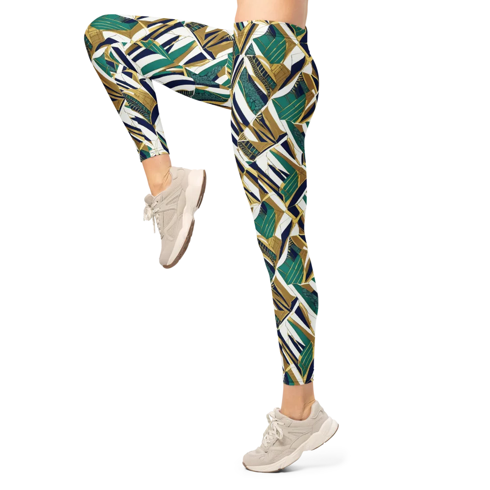 Gilded Tropic on Leggings — Left