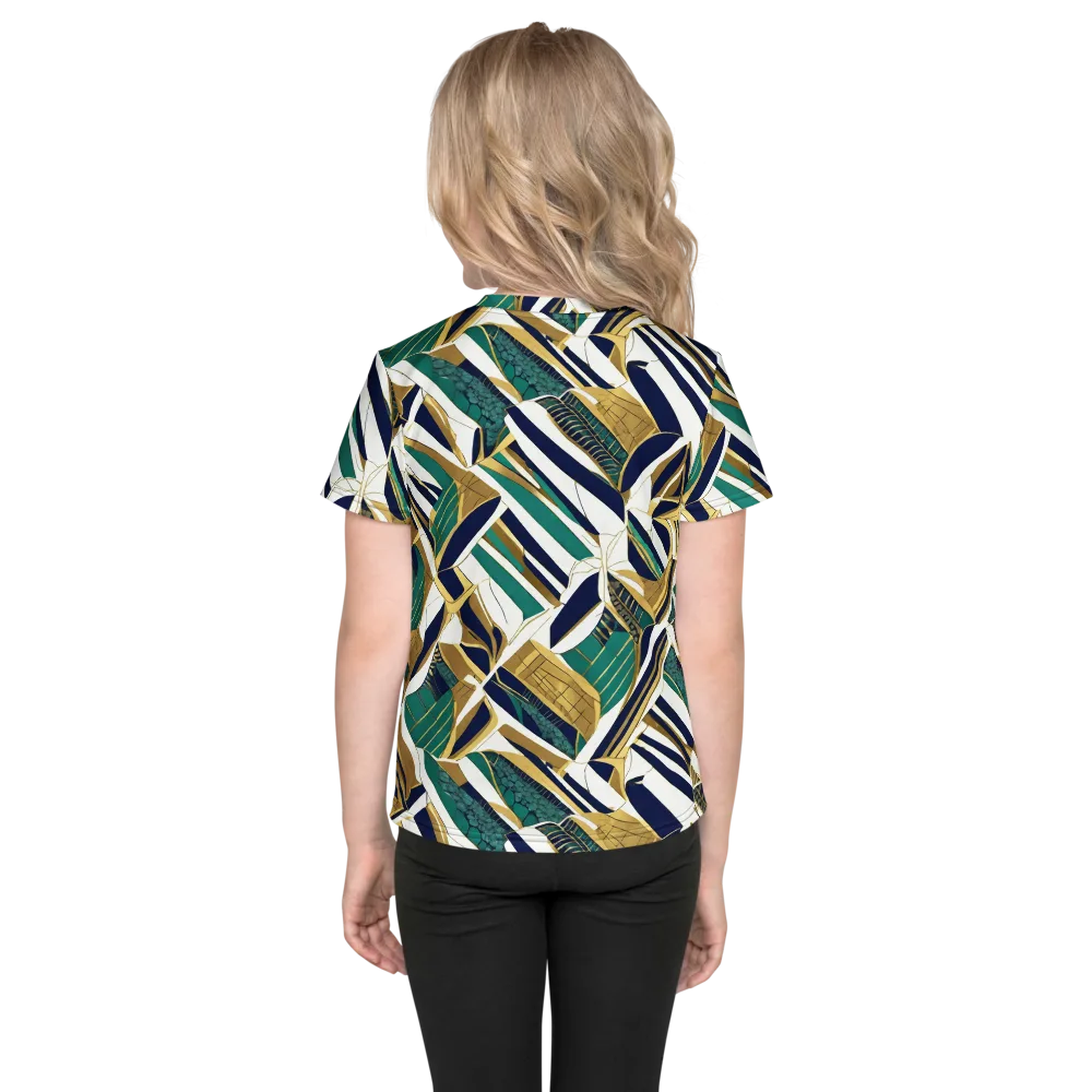 Gilded Tropic on Kids Crew Neck T-Shirt — Back