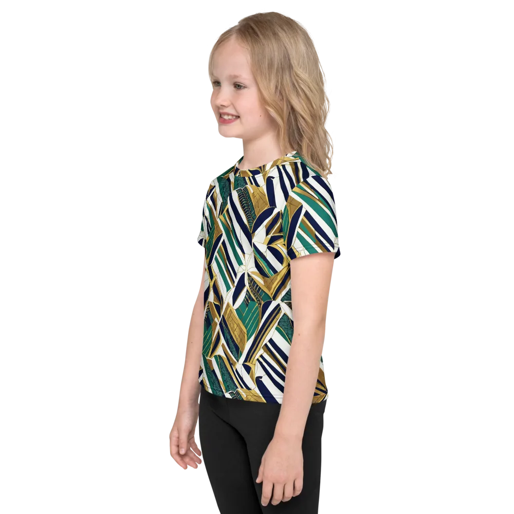 Gilded Tropic on Kids Crew Neck T-Shirt — Left