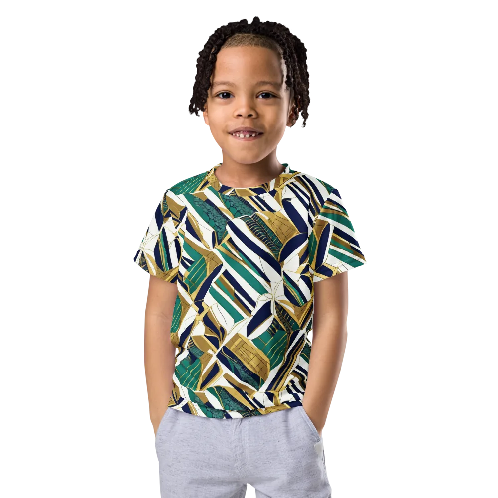 Gilded Tropic on Kids Crew Neck T-Shirt — Front