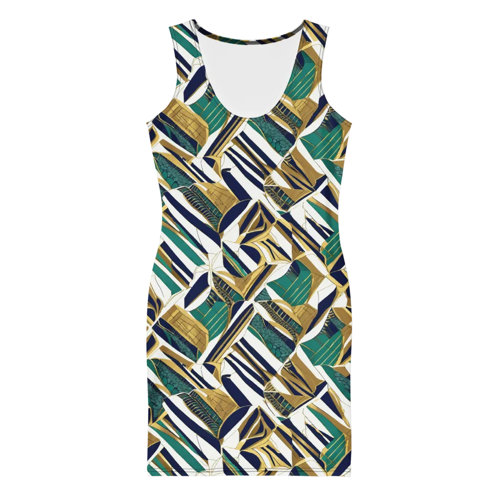 Gilded Tropic on Bodycon Dress — Front