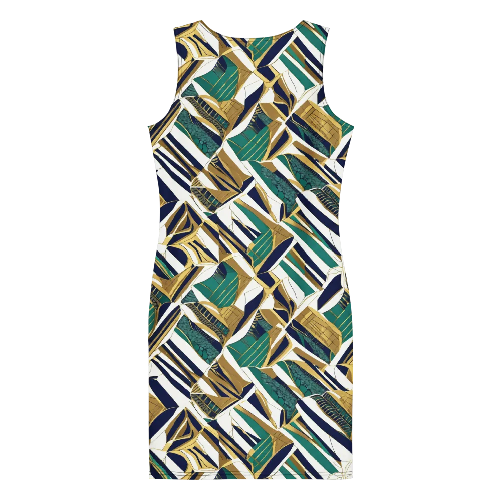 Gilded Tropic on Bodycon Dress — Back