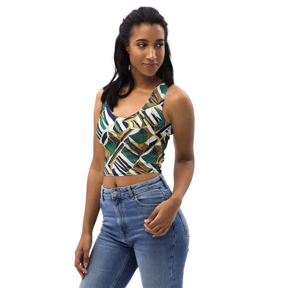 Gilded Tropic on Crop Top — Left Front