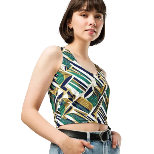 Gilded Tropic on a Crop Top