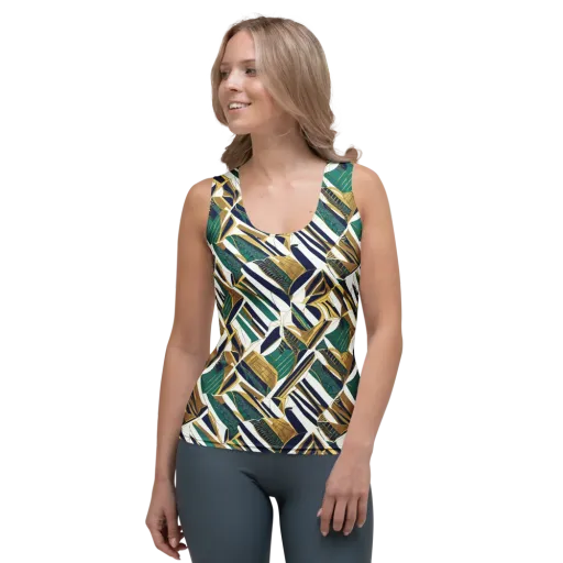 Gilded Tropic on a Women's Tank Top