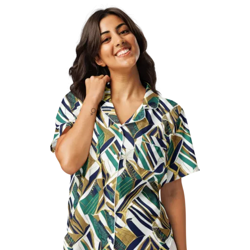 Gilded Tropic on a Women's Short Sleeve Pajama Top