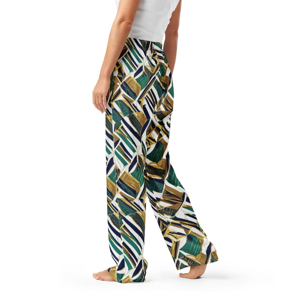 Gilded Tropic on Women's Pajama Pants — Left
