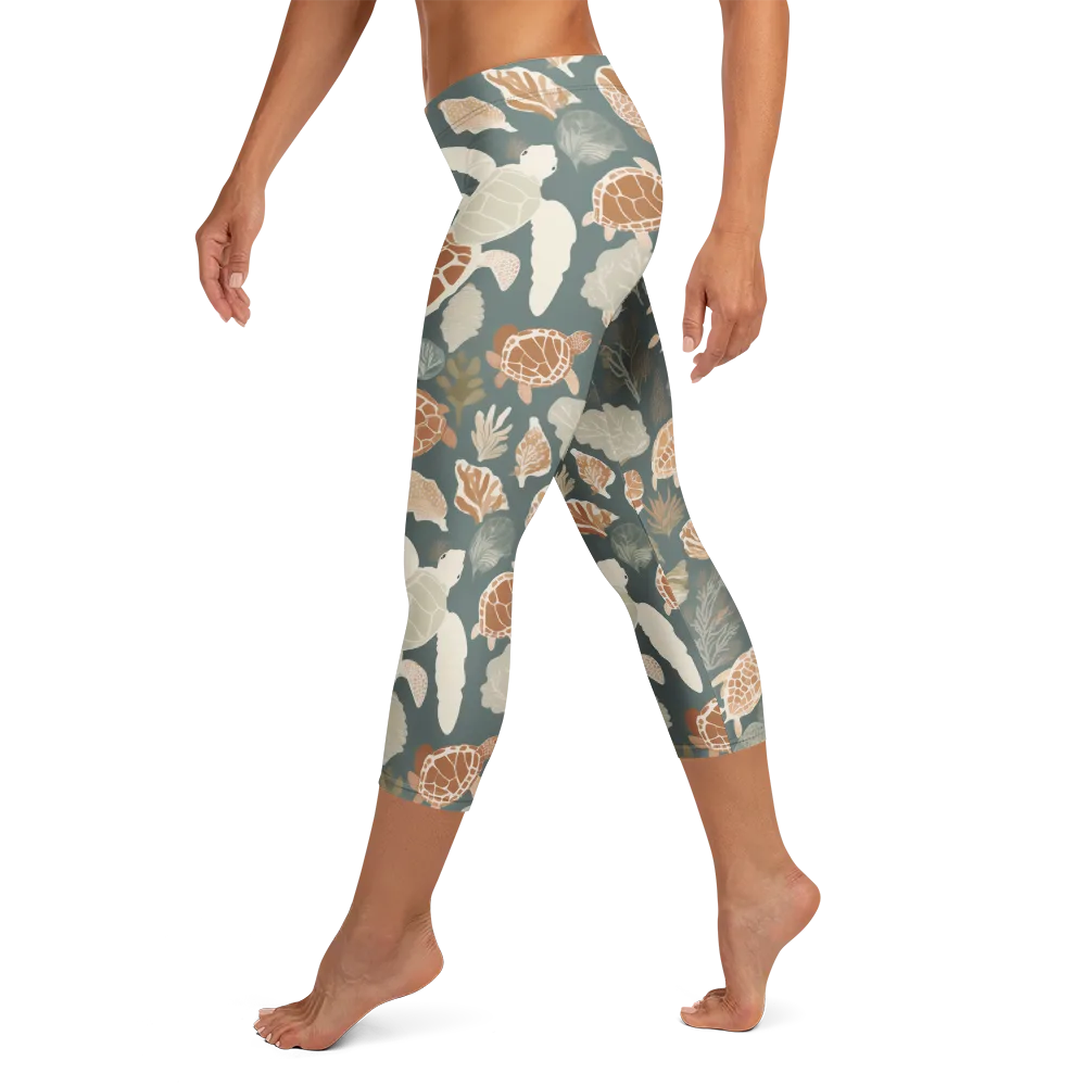 Reef Roaming on Capri Leggings — Left