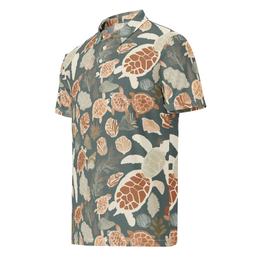 Reef Roaming on Men's Slim Fit Polo Shirt — Left Front