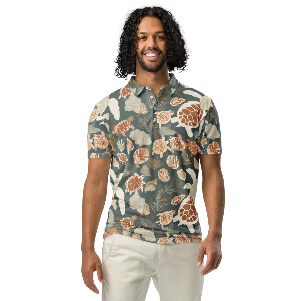 Reef Roaming on Men's Slim Fit Polo Shirt — Front