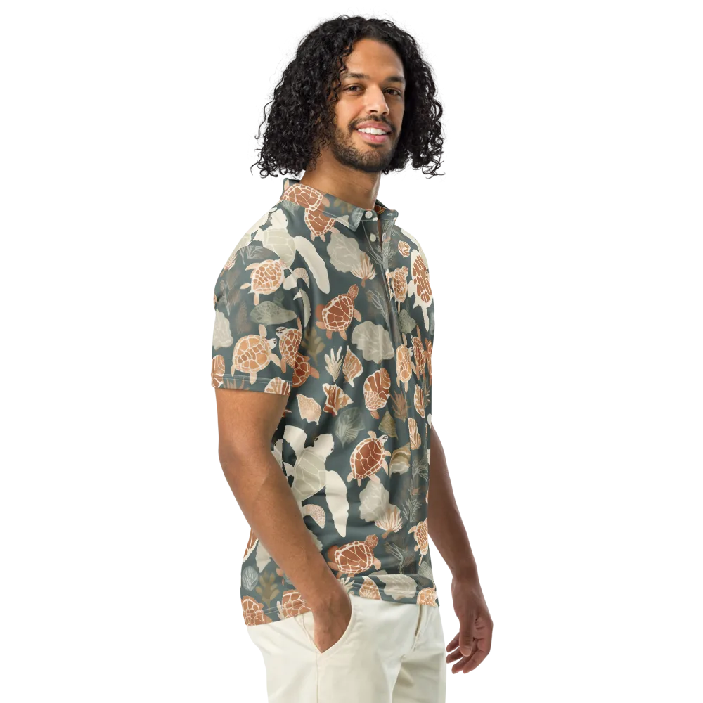 Reef Roaming on Men's Slim Fit Polo Shirt — Right Front