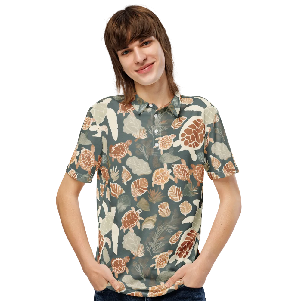 Reef Roaming on Men's Slim Fit Polo Shirt — Front