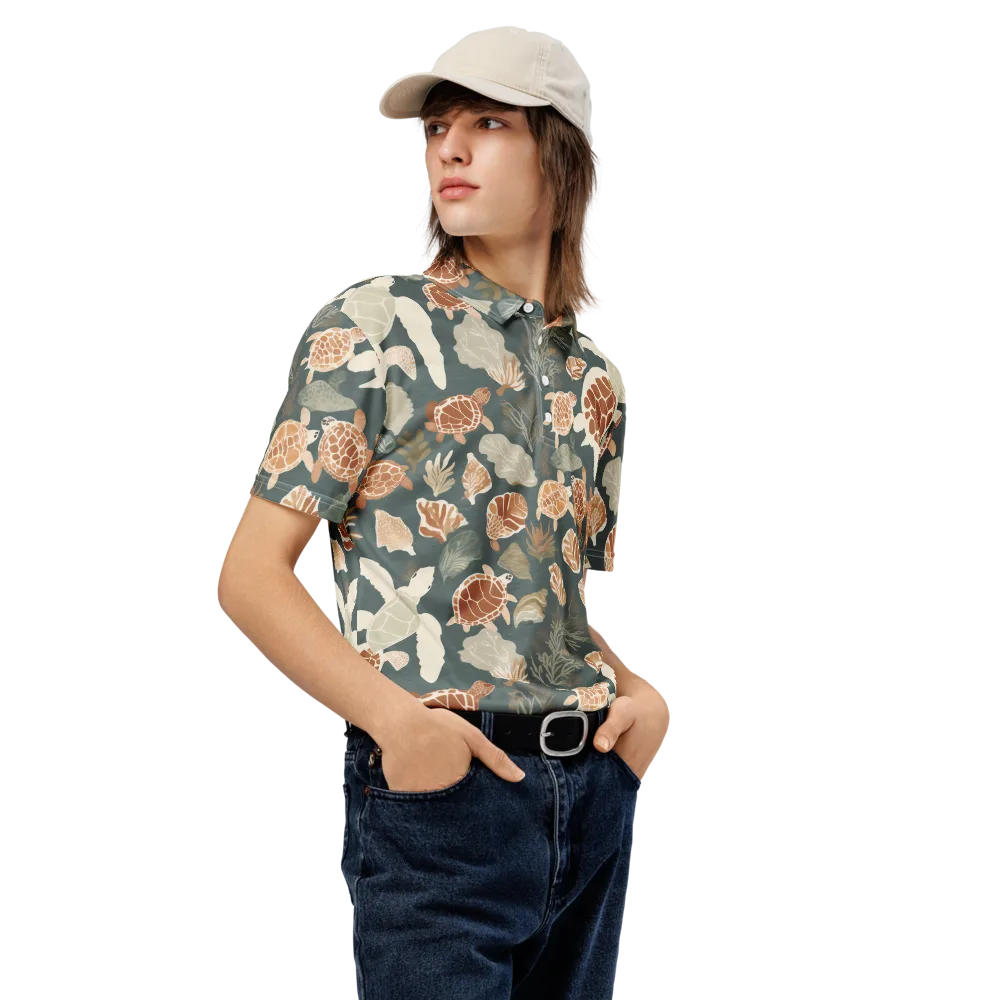 Reef Roaming on Men's Slim Fit Polo Shirt — Right Front