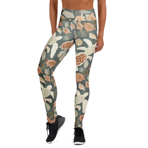 Reef Roaming on a Yoga Leggings
