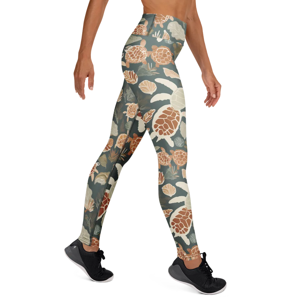 Reef Roaming on Yoga Leggings — Right