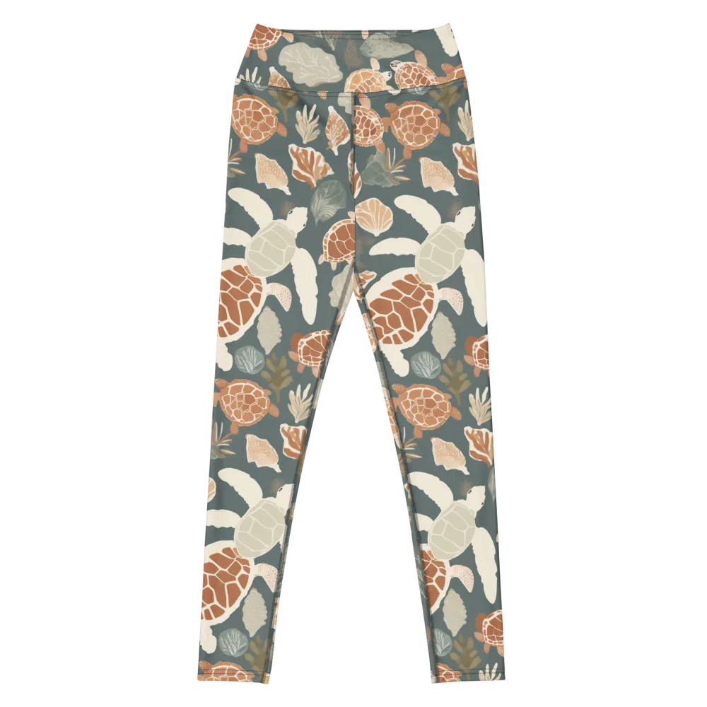 Reef Roaming on Yoga Leggings — Front