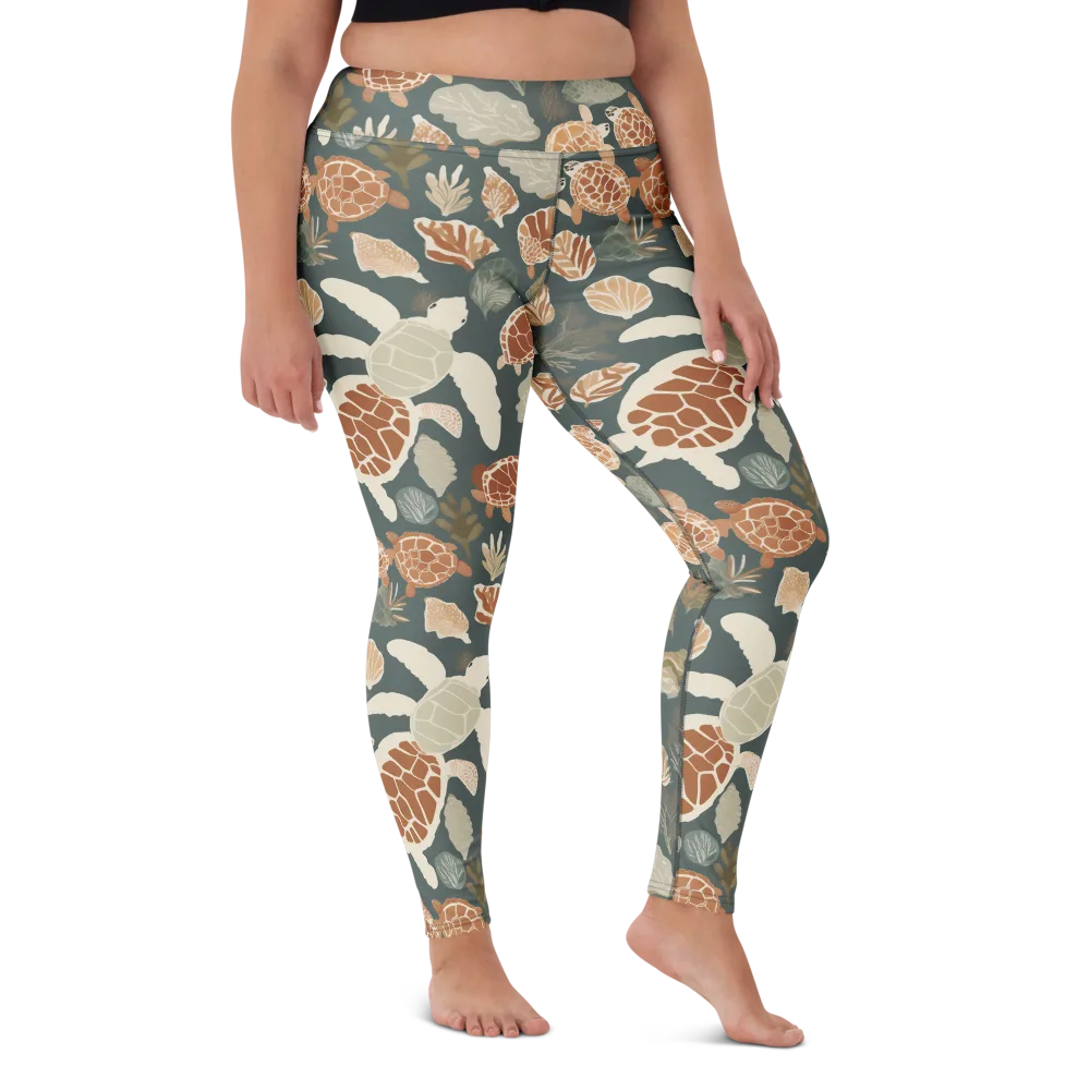 Reef Roaming on Yoga Leggings — Front