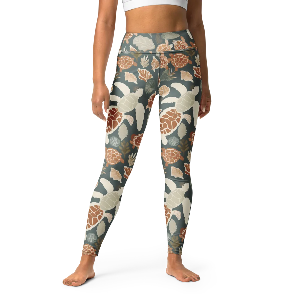 Reef Roaming on Yoga Leggings — Front