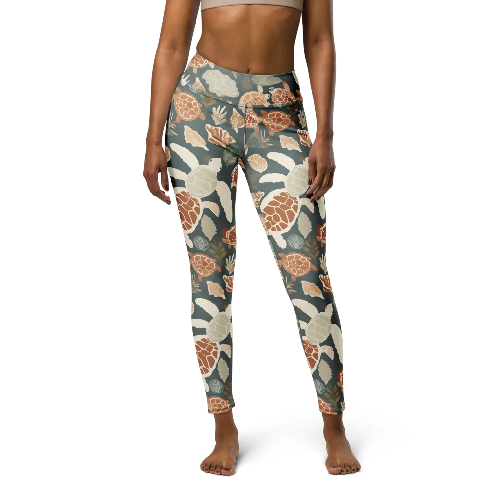 Reef Roaming on Yoga Leggings — Front