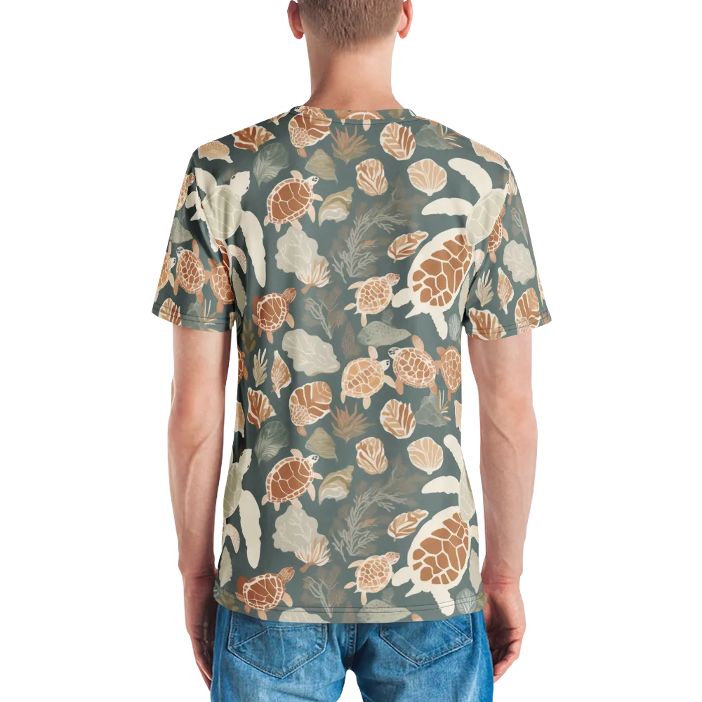 Reef Roaming on Men's Crew Neck T-Shirt — Back