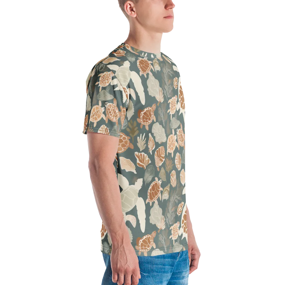 Reef Roaming on Men's Crew Neck T-Shirt — Right