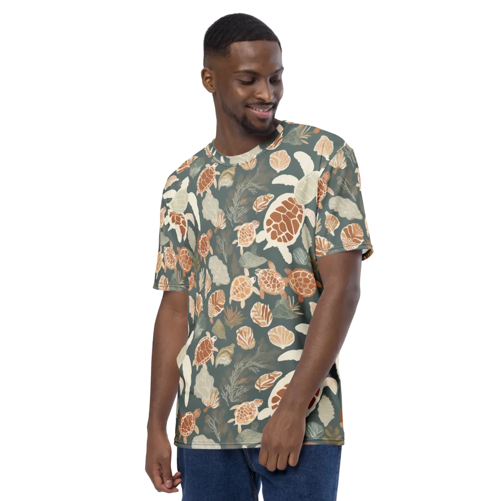 Reef Roaming on Men's Crew Neck T-Shirt — Left