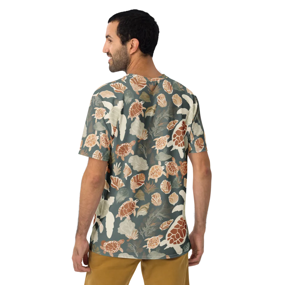 Reef Roaming on Men's Crew Neck T-Shirt — Back