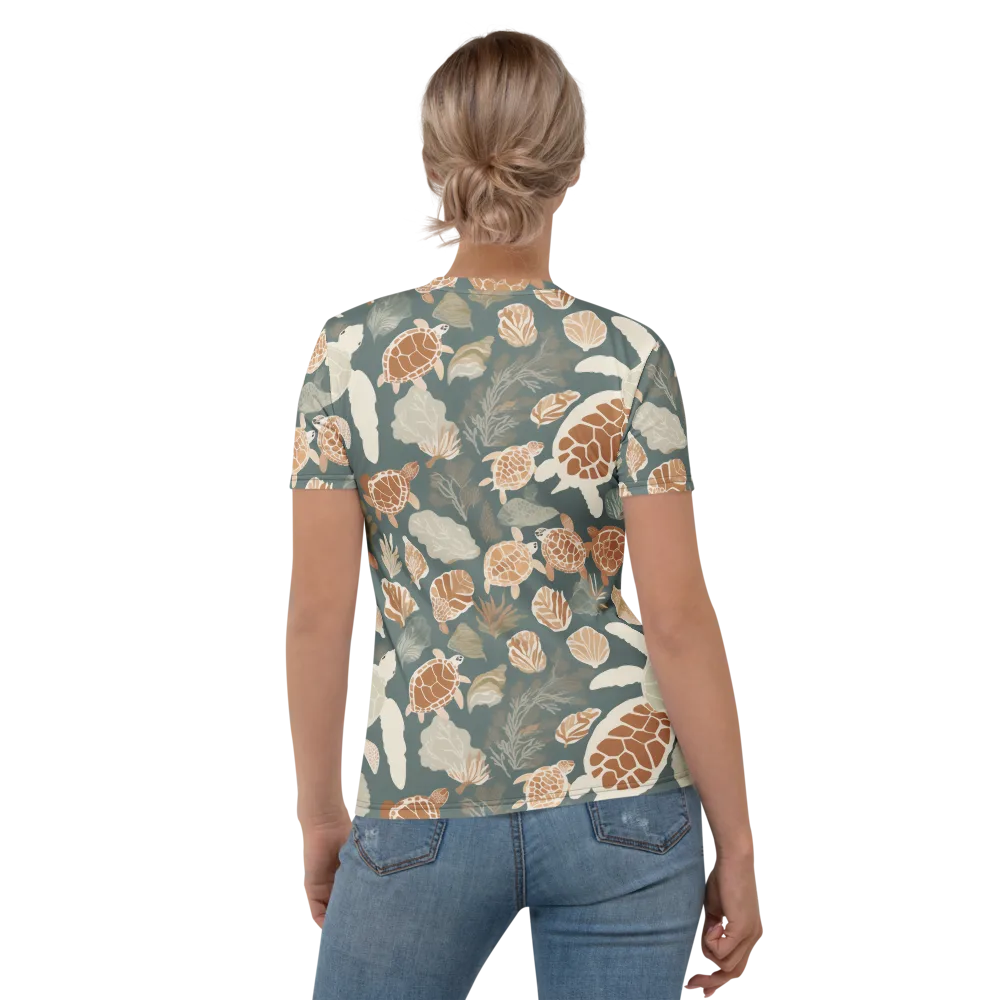 Reef Roaming on Women's Crew Neck T-Shirt — Back