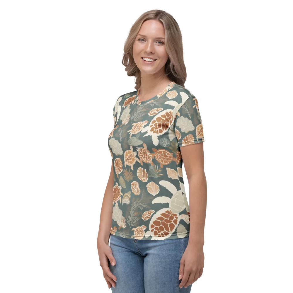 Reef Roaming on Women's Crew Neck T-Shirt — Left