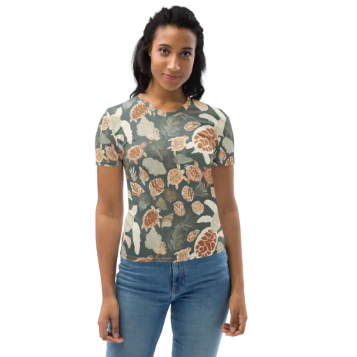 Reef Roaming on a Women's Crew Neck T-Shirt