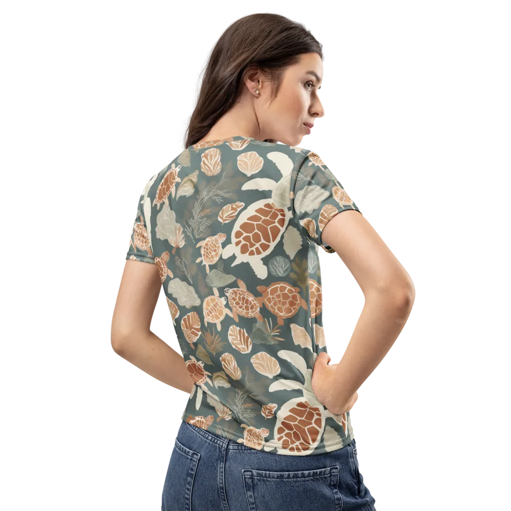 Reef Roaming on Women's Crew Neck T-Shirt — Back