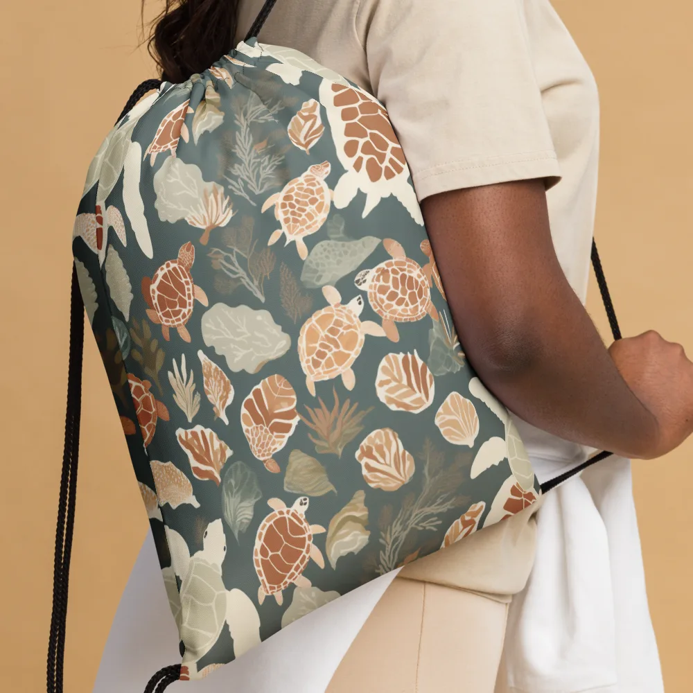 Reef Roaming on Drawstring Bag — Front