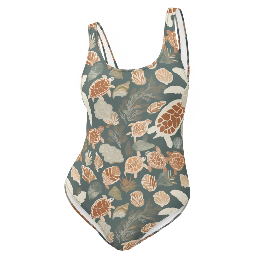 Reef Roaming on One-Piece Swimsuit — Front