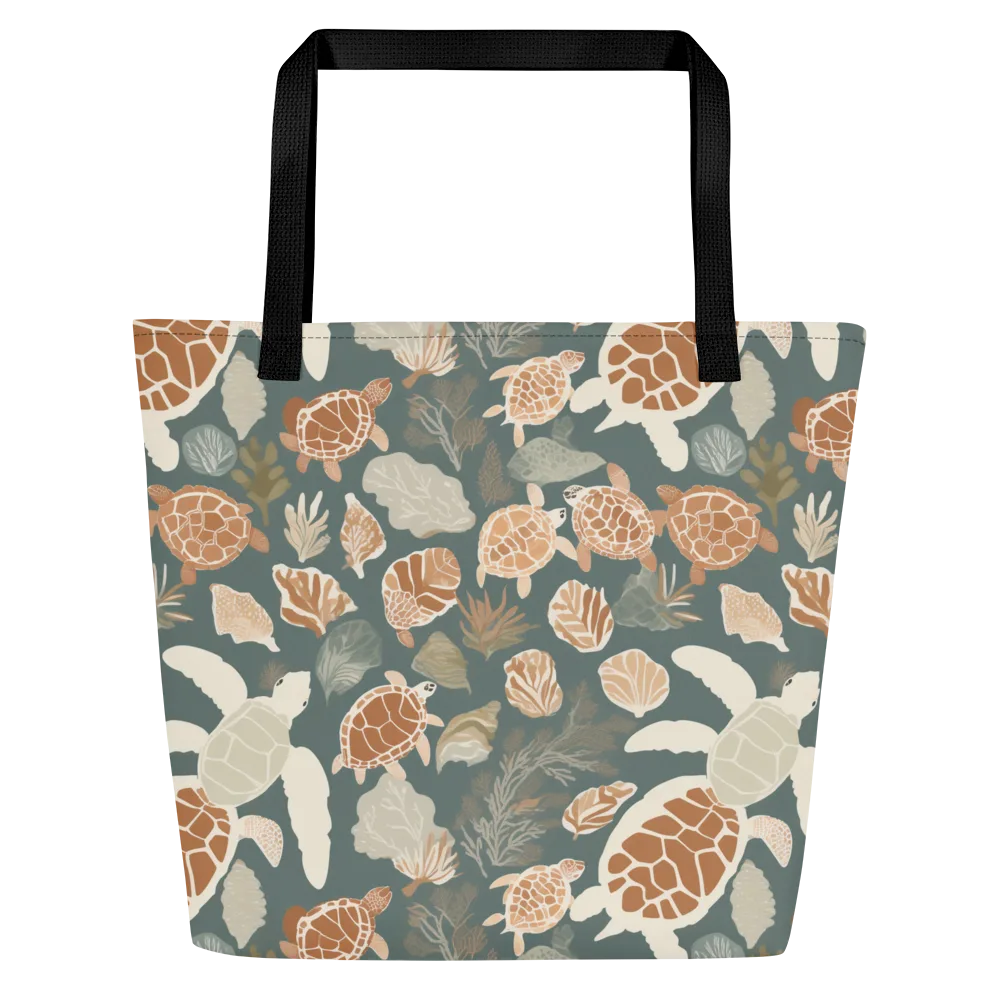 Reef Roaming on Large Tote Bag W/ Pocket — Front